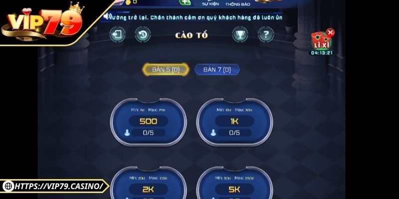 Cào Tố Vip79 - Trò Bài Ba Lá Dân Gian Cực Cuốn online 2 Khi đến lượt, người trong bàn có quyền theo, tăng, úp bài